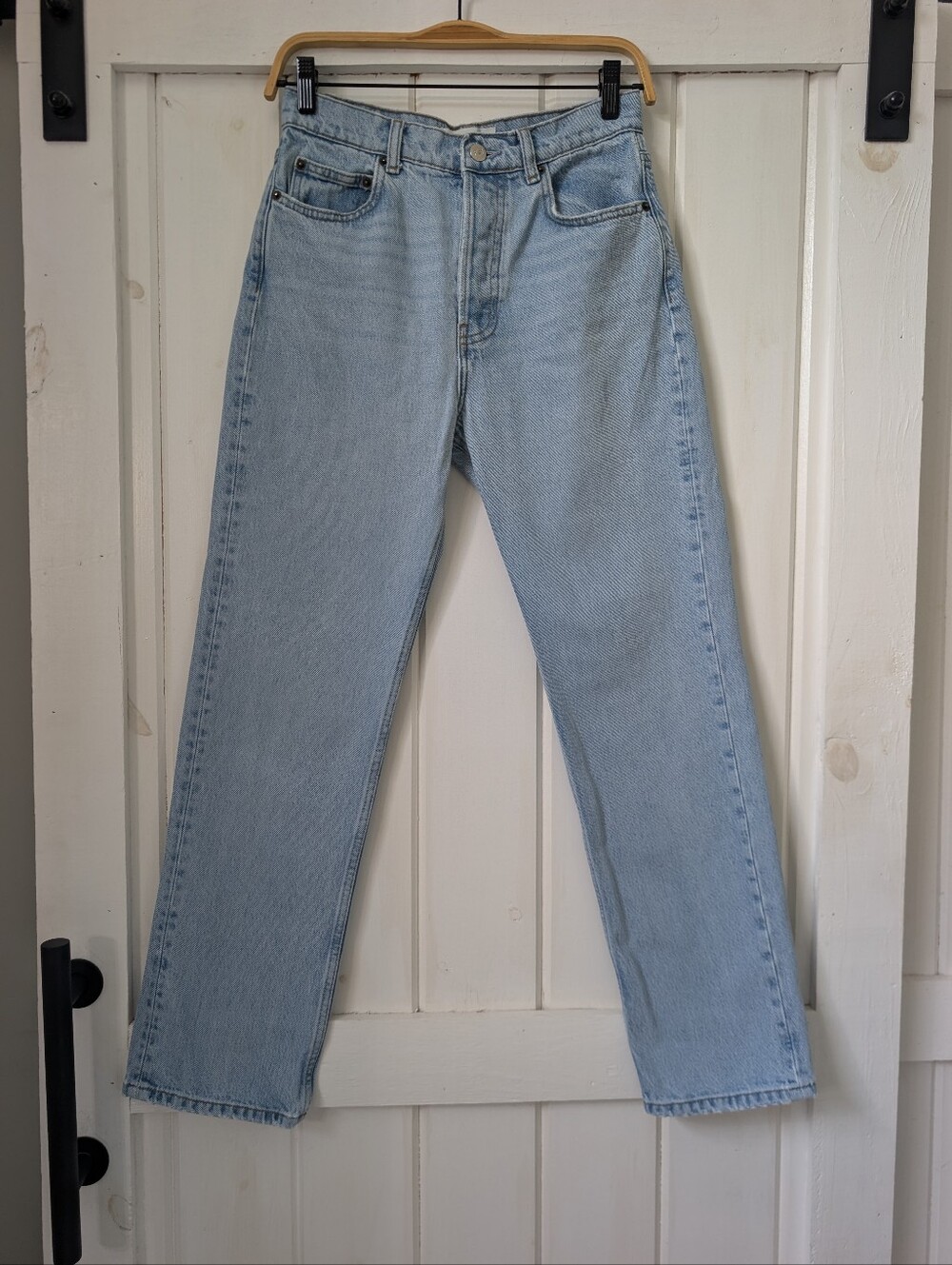 Reformation Cynthia High Rise Straight Leg Jeans Tahoe Light Wash Size 26